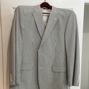 Joseph A Bank seersucker blazer size 42 long slim fit
